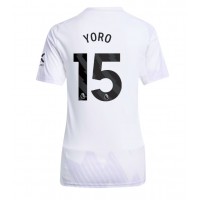 Stroje piłkarskie Manchester United Leny Yoro #15 Koszulka Wyjazdowej dla damskie 2025-26 Krótki Rękaw